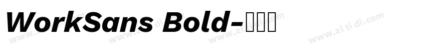 WorkSans Bold字体转换